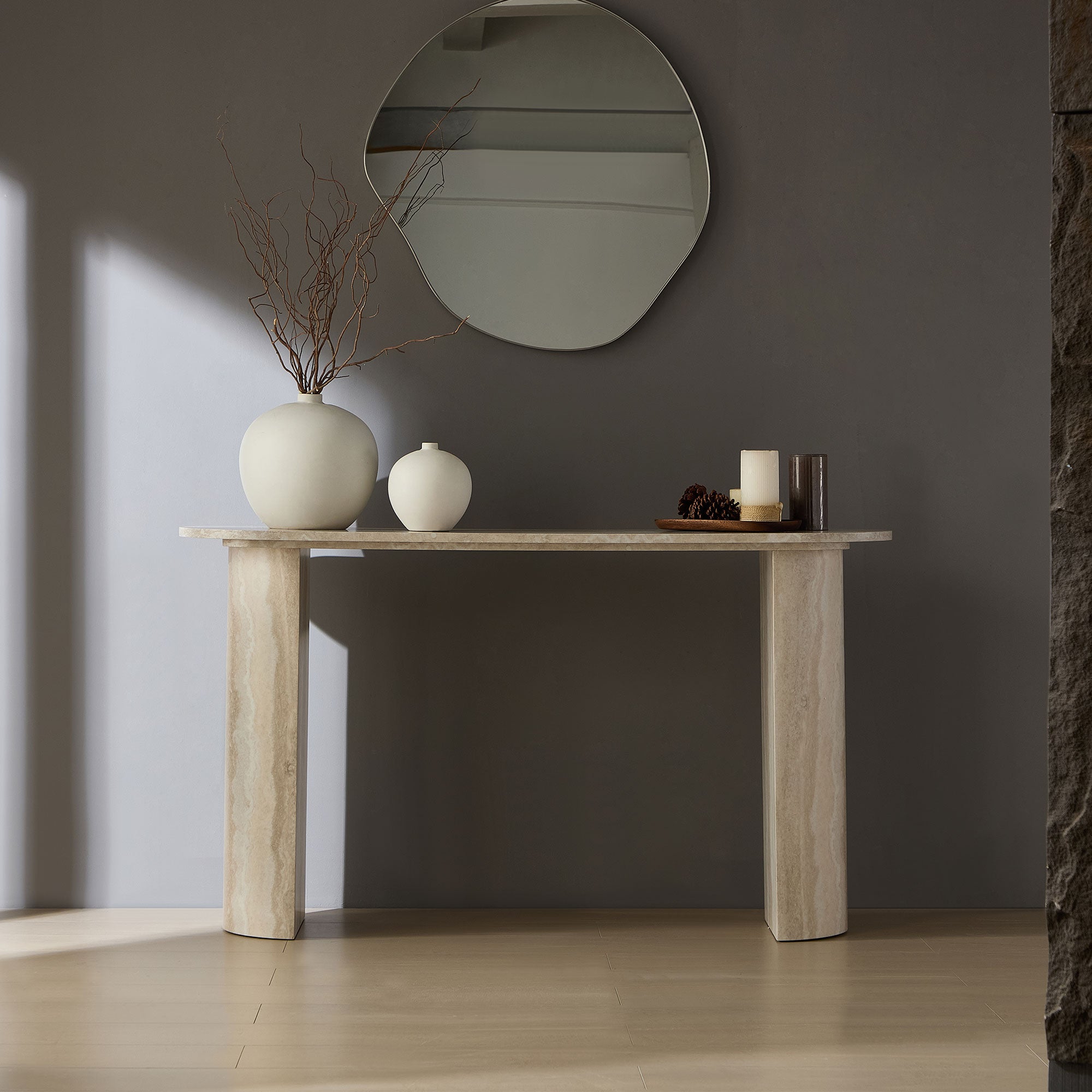 Gry Marble Console Table