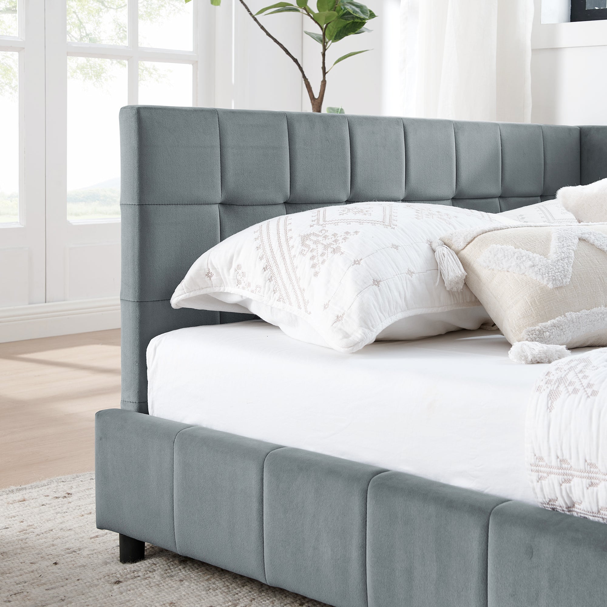 Gerd Velvet Full Bed Frame