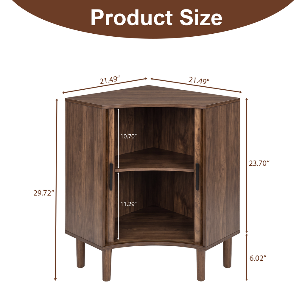 Aksel Fluted Walnut Cabinet