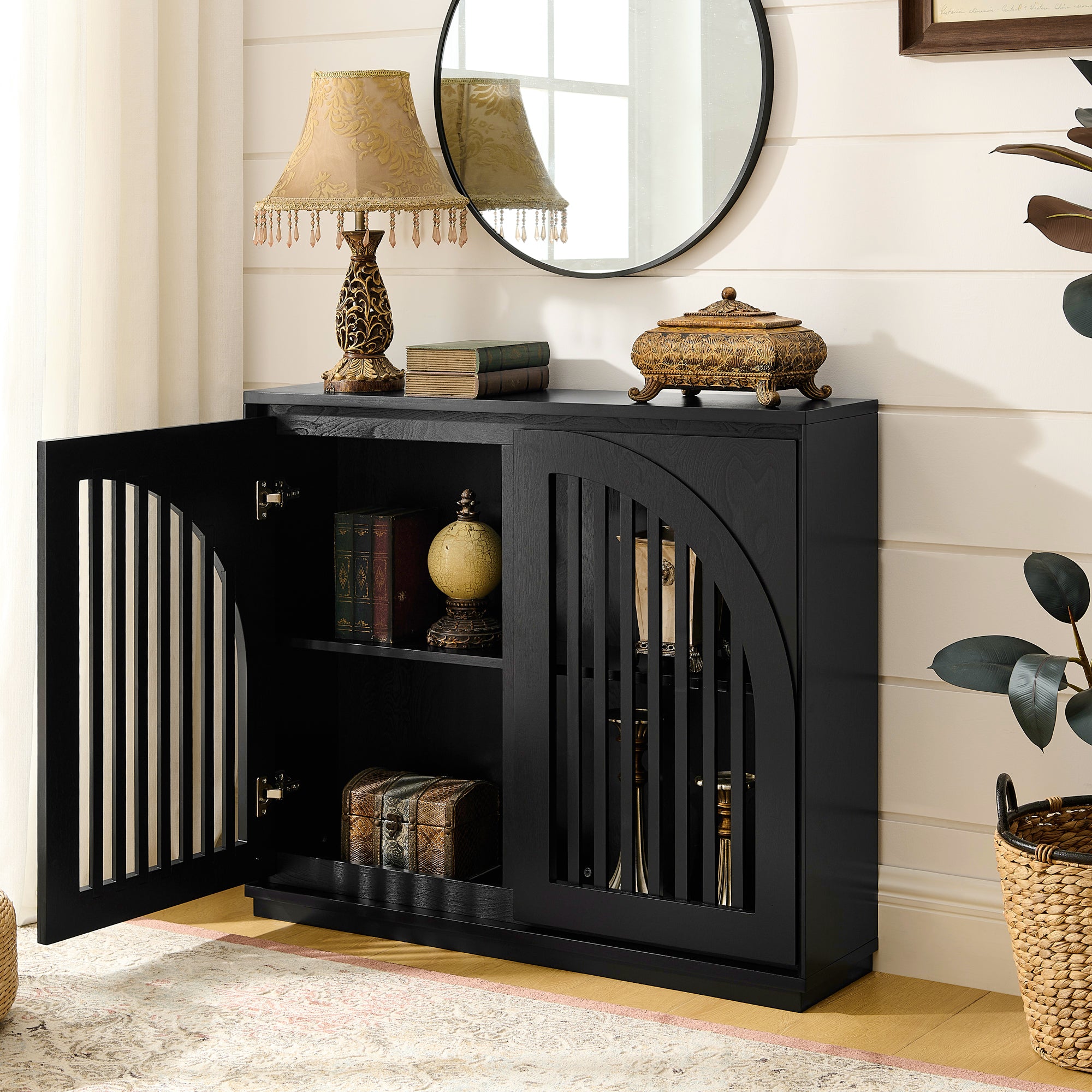 Rikke Fluted Solid Wood Cabinet