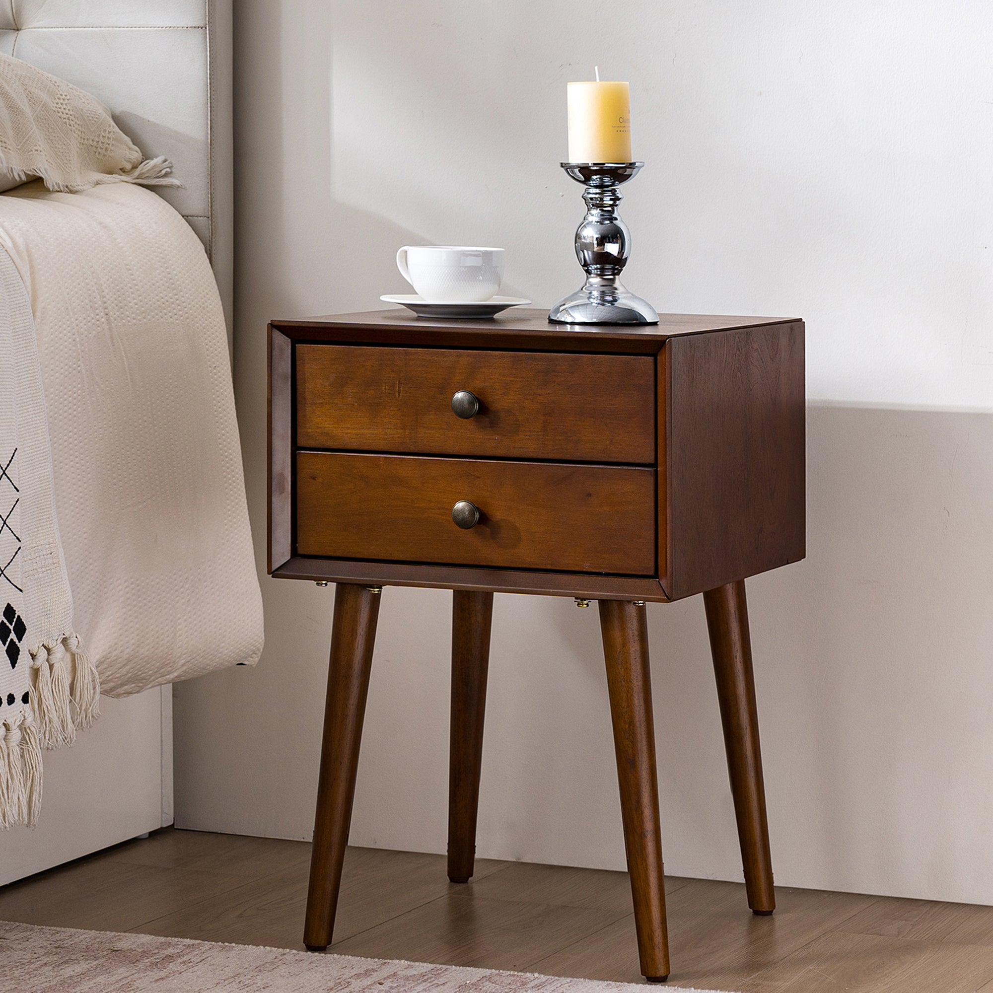 Dahl Storage Walnut Nightstand