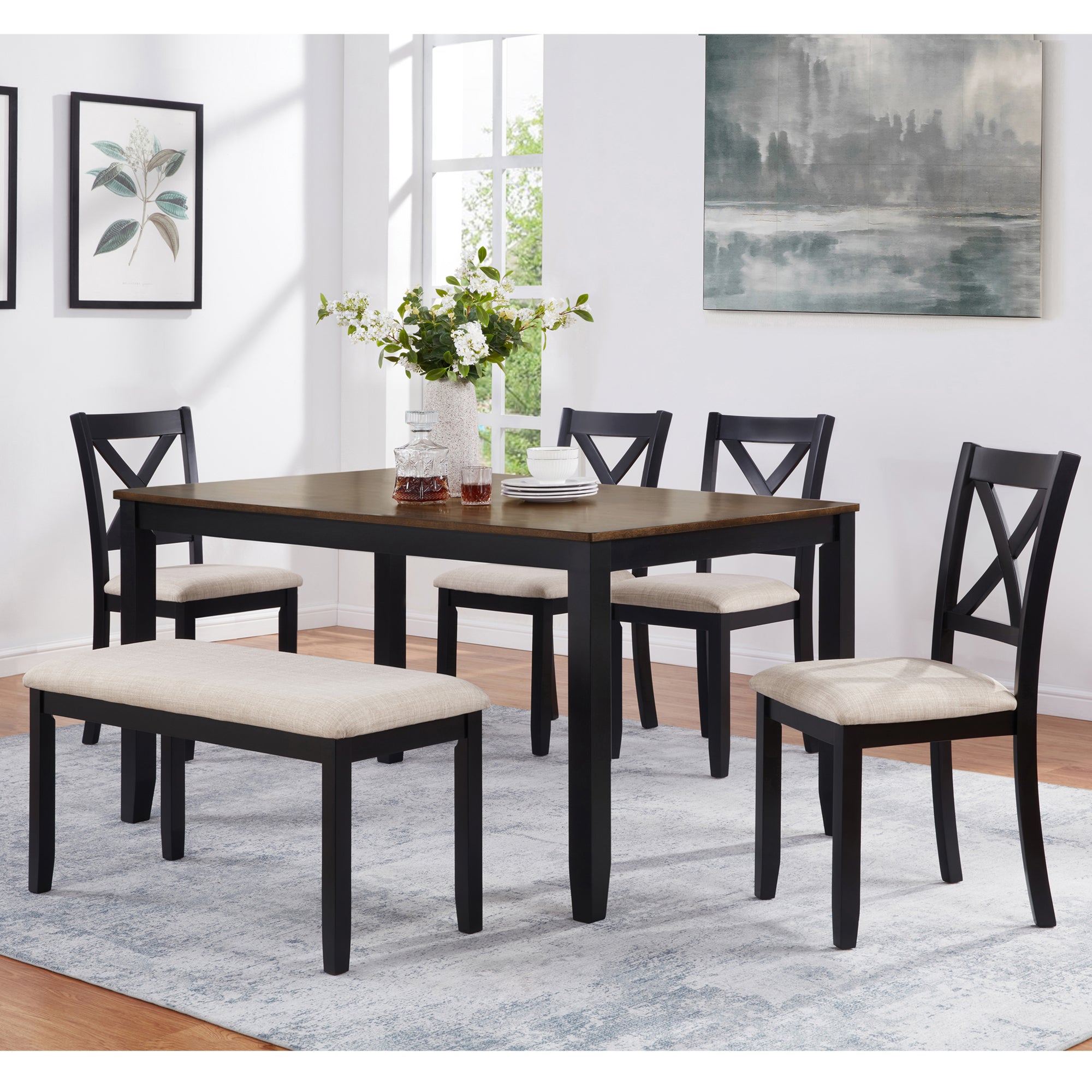 Cecilie 6-Piece Oak Dining Set