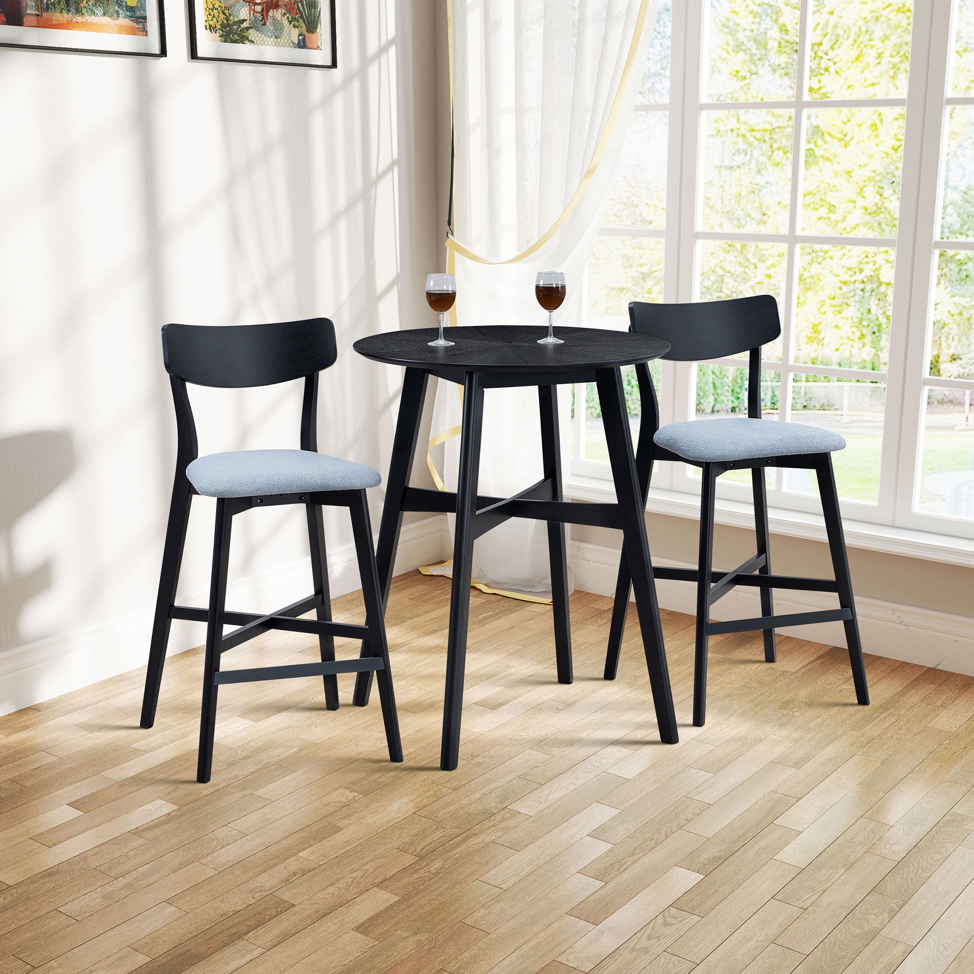 Gunnar Solid Wood Counter Stool (Set of 2)