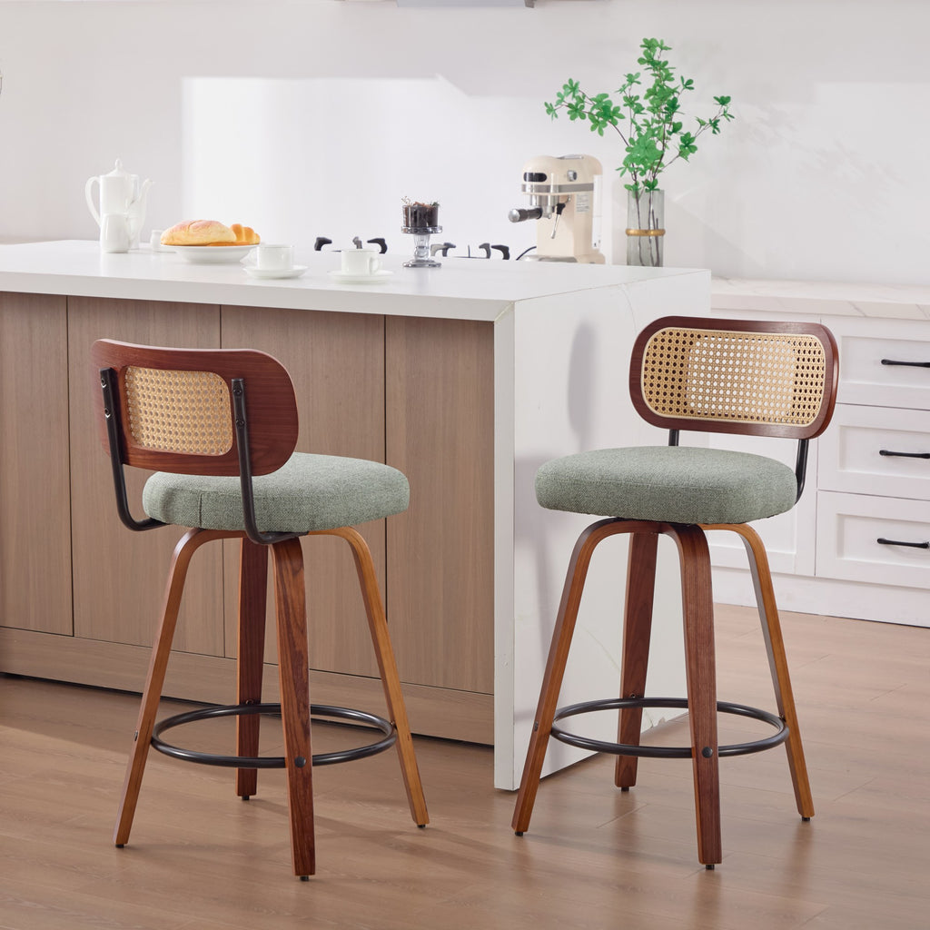 Paal Walnut Counter Stool (Set of 2)