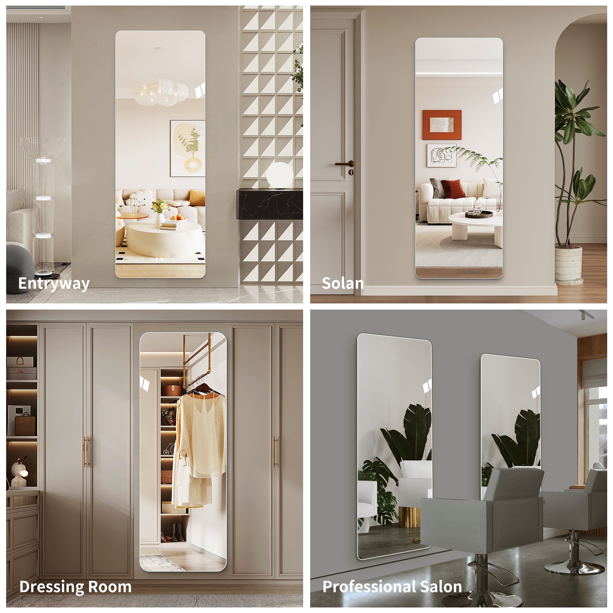 Maren Round Oak Floor Mirror