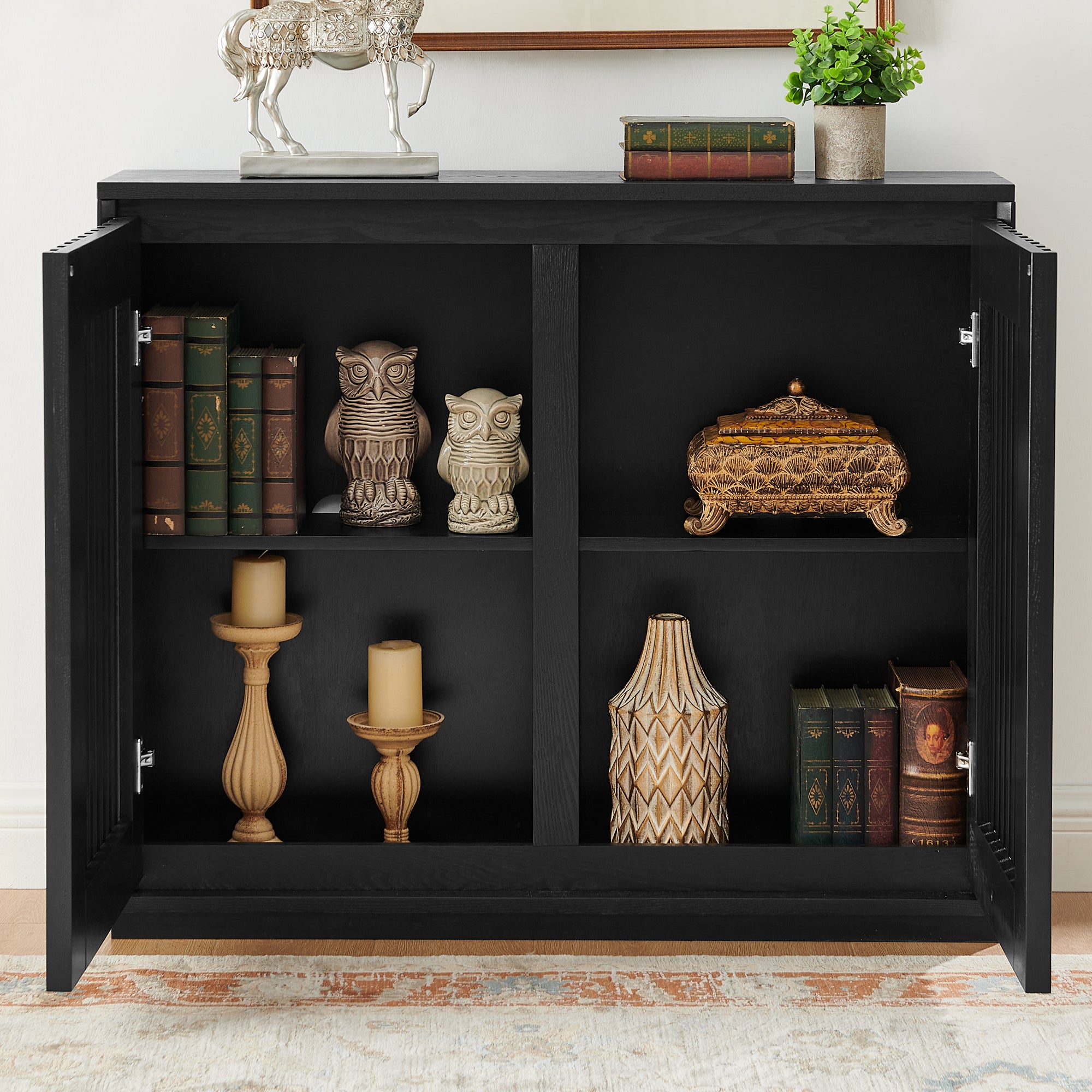 Preben Fluted Solid Wood Cabinet