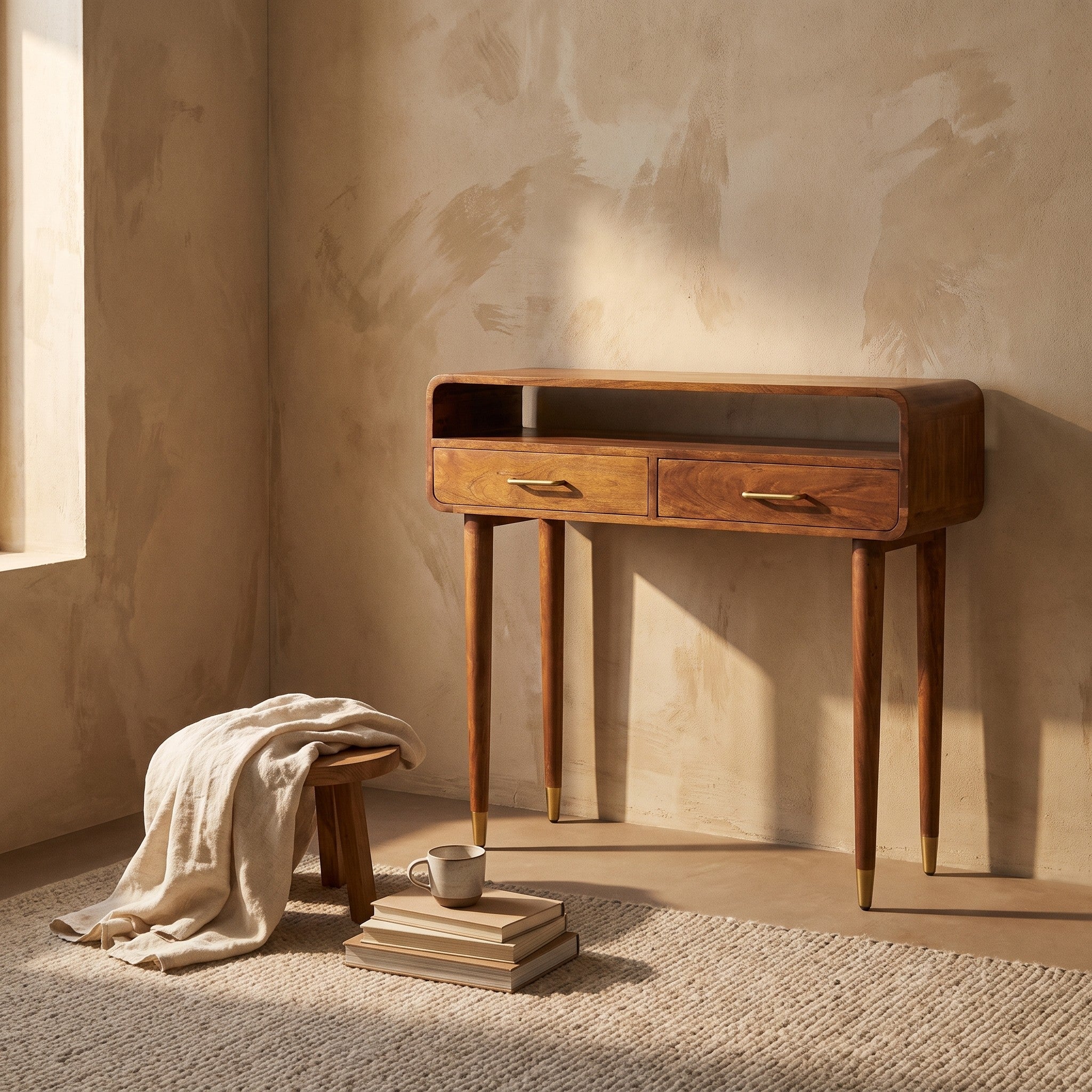 Alarik Curved Console Table