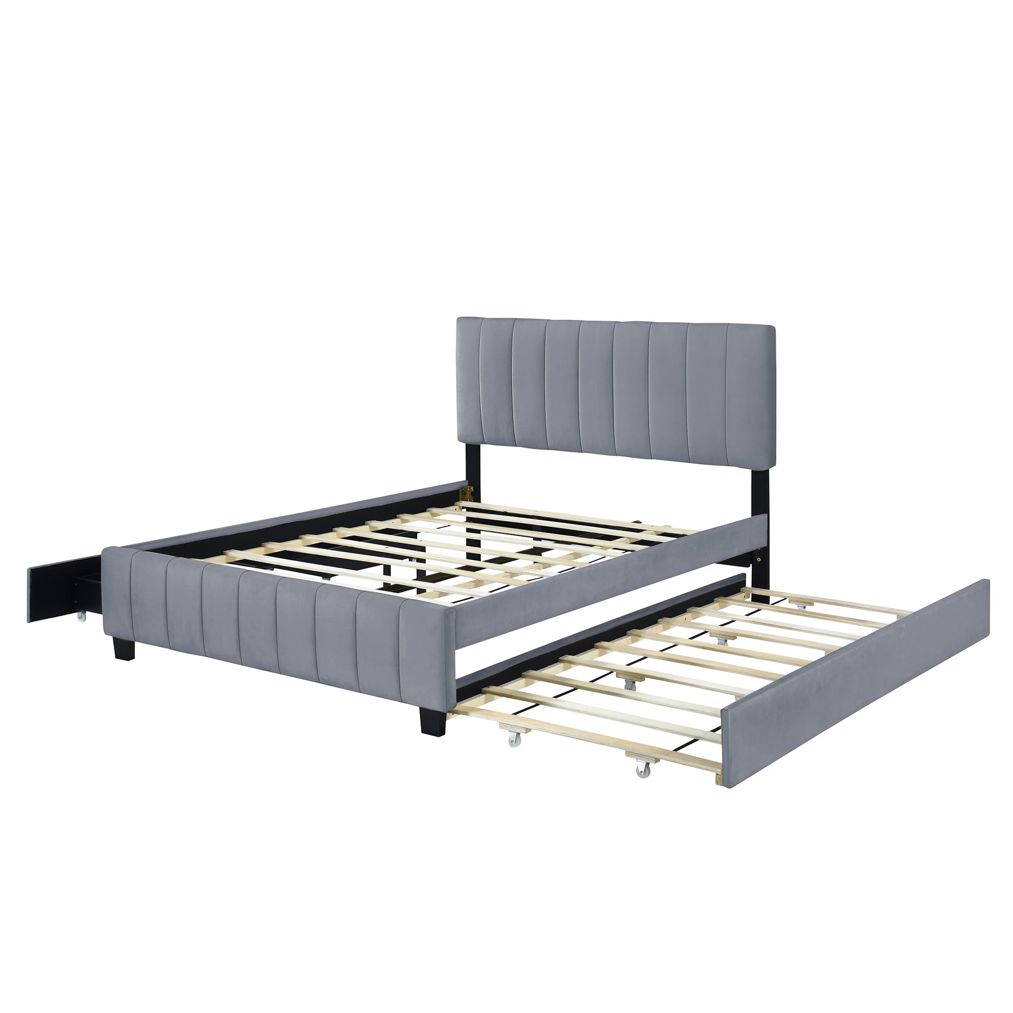 Ditte Velvet Queen Platform Bed Frame