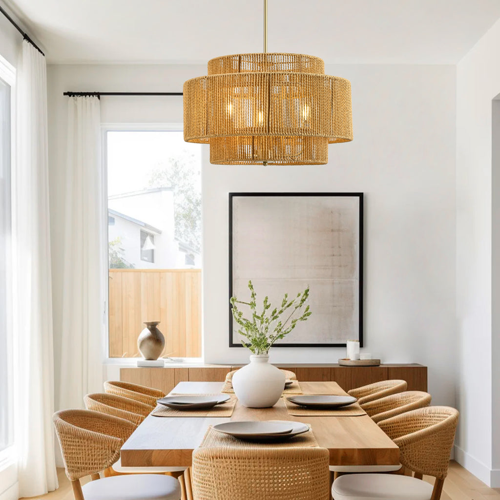 Hulda Rattan Chandelier