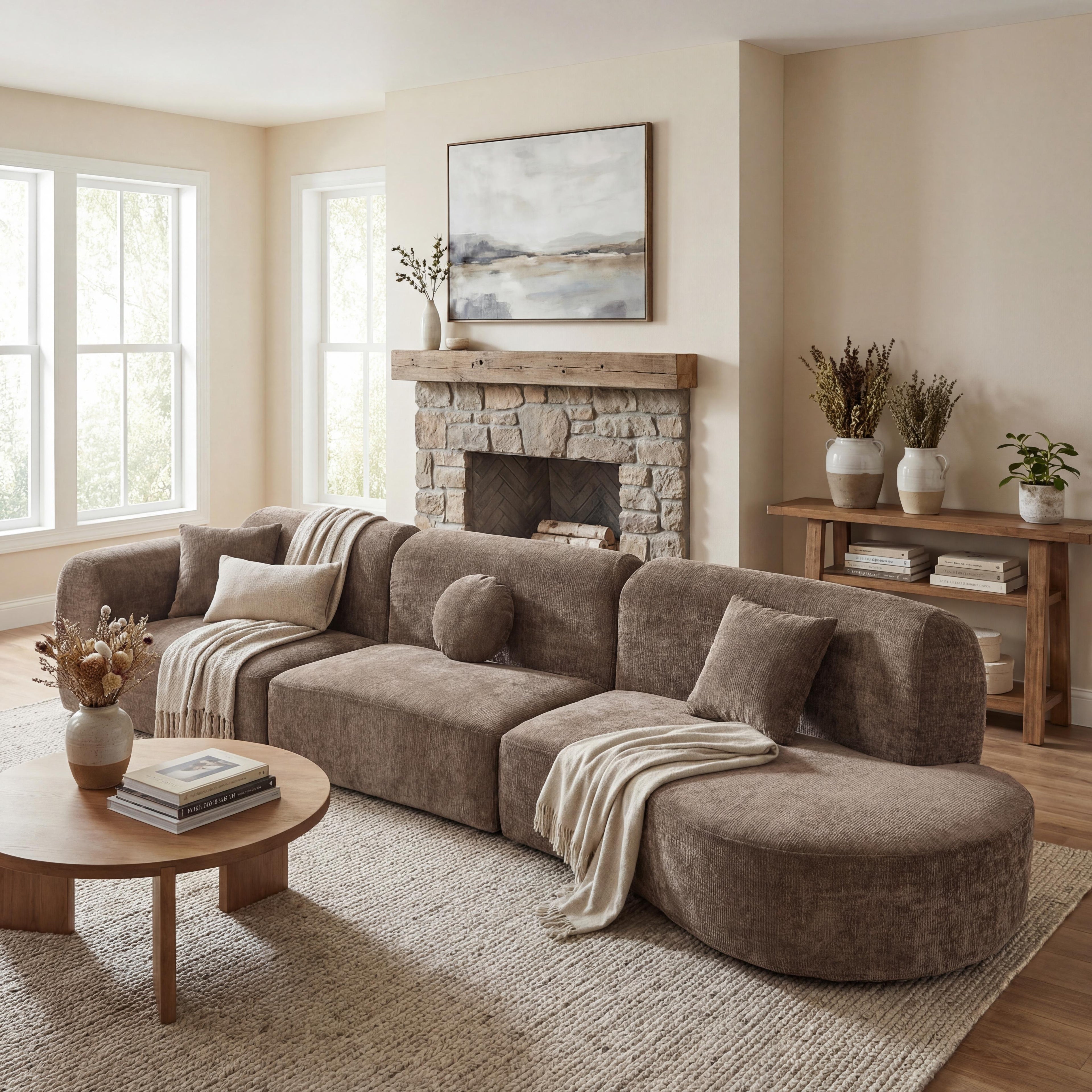 Jorun 3-Piece Curved Sectional Sofa