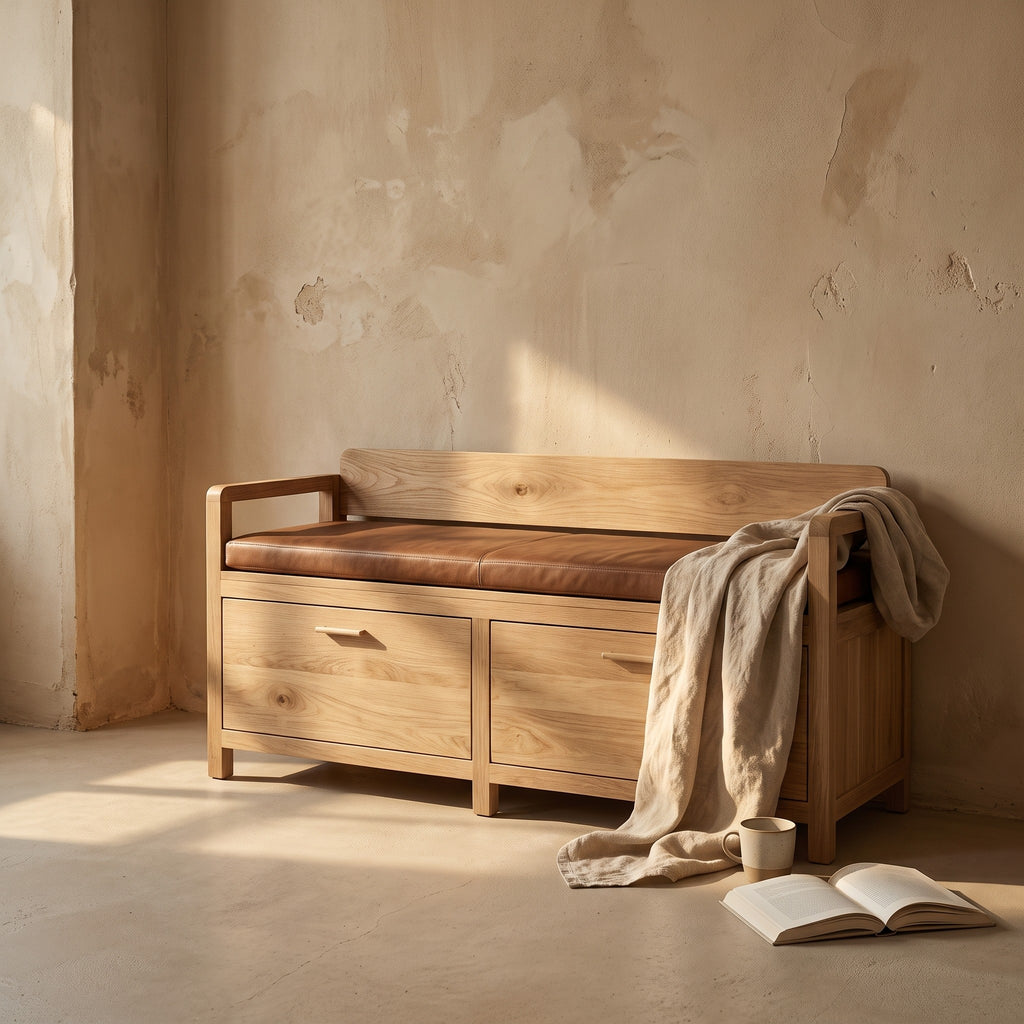 Oili Leather Bench