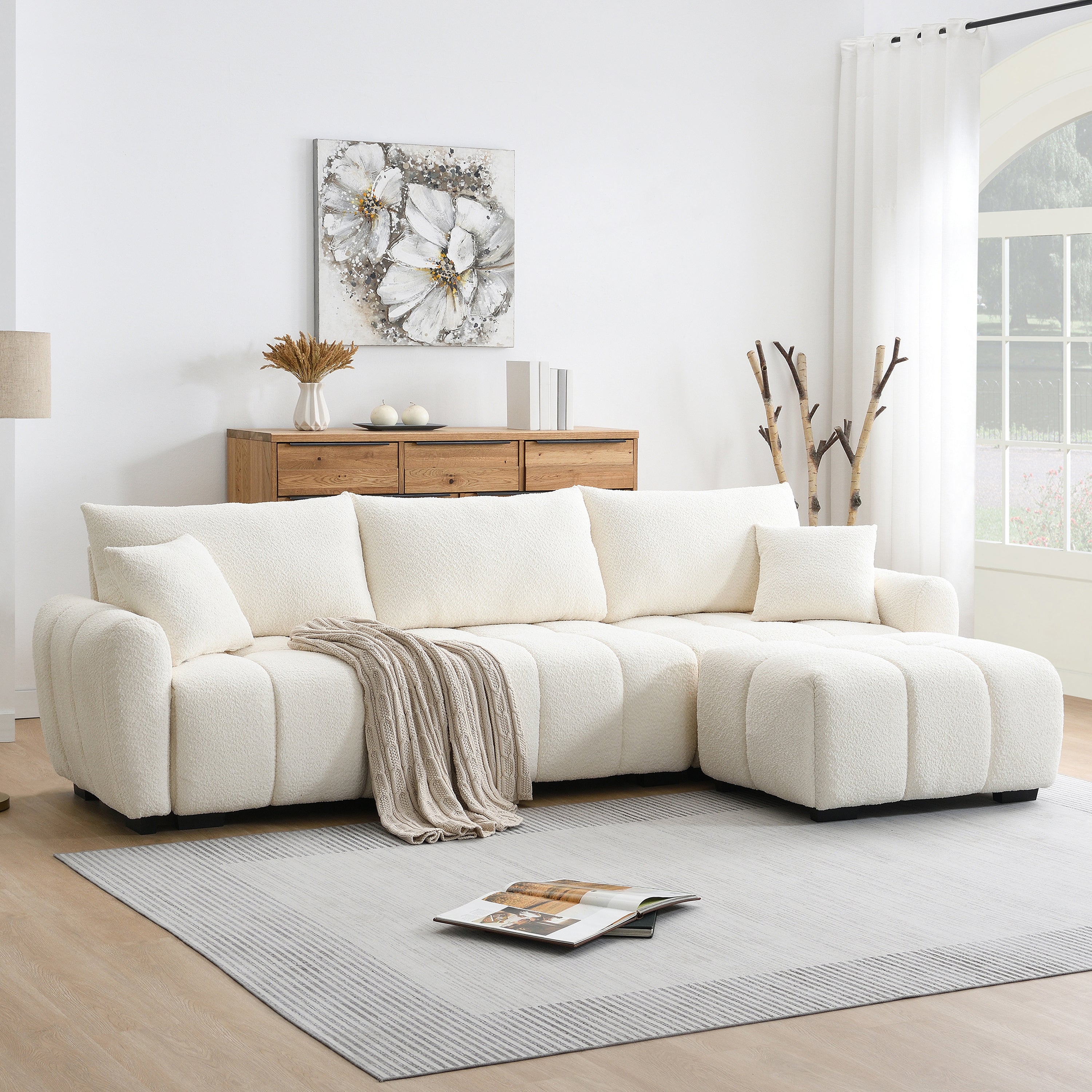 Ilva Boucle Sectional Sofa
