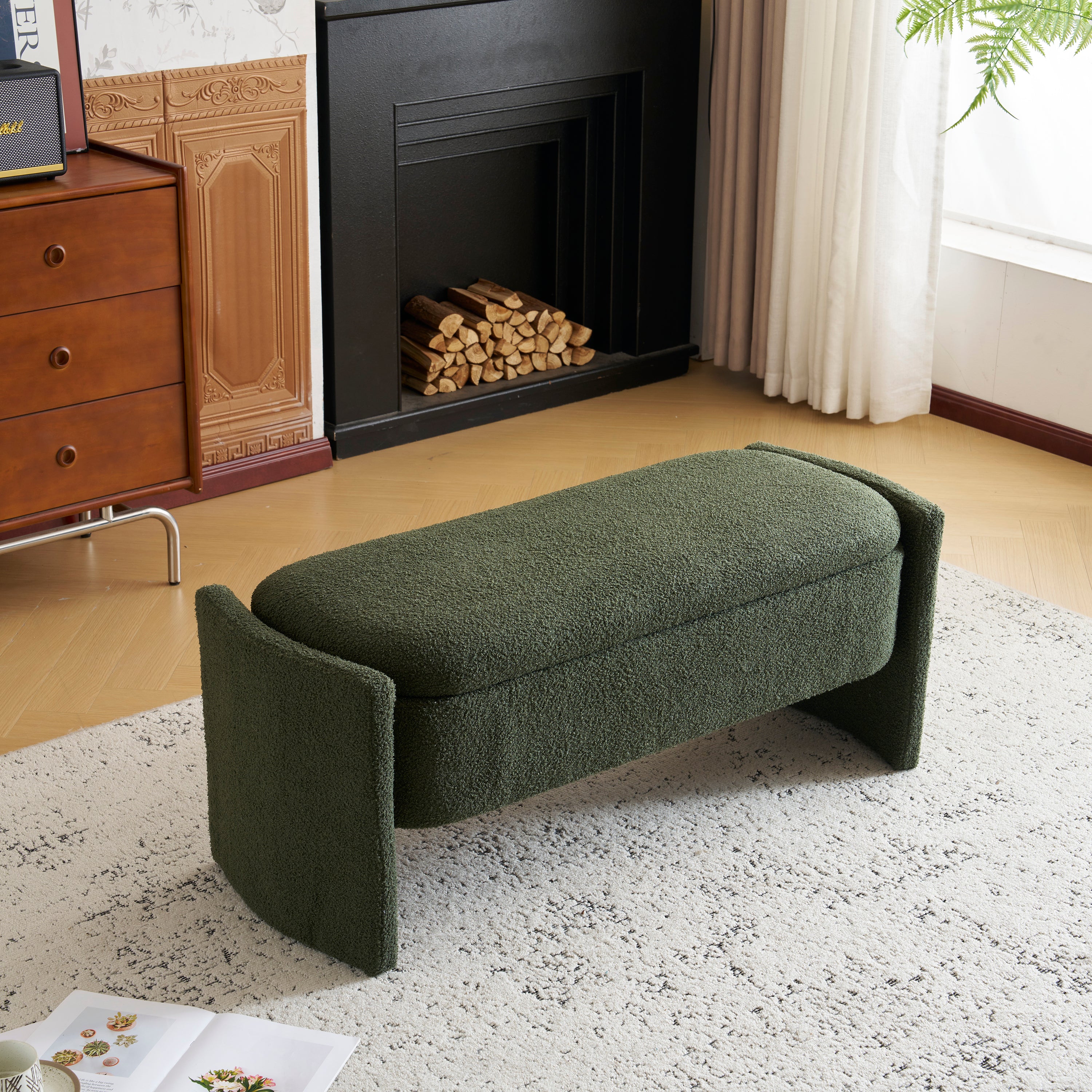 Casper Storage Boucle Ottoman