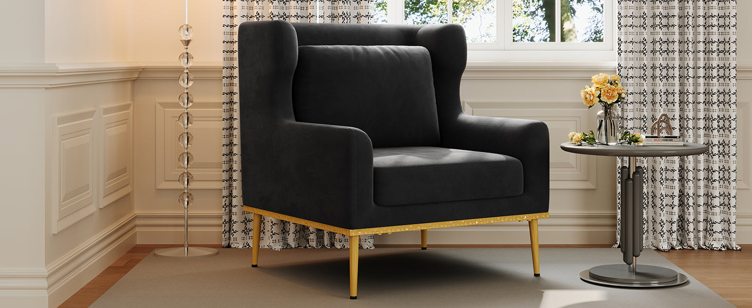 Rasmus Velvet Accent Chair