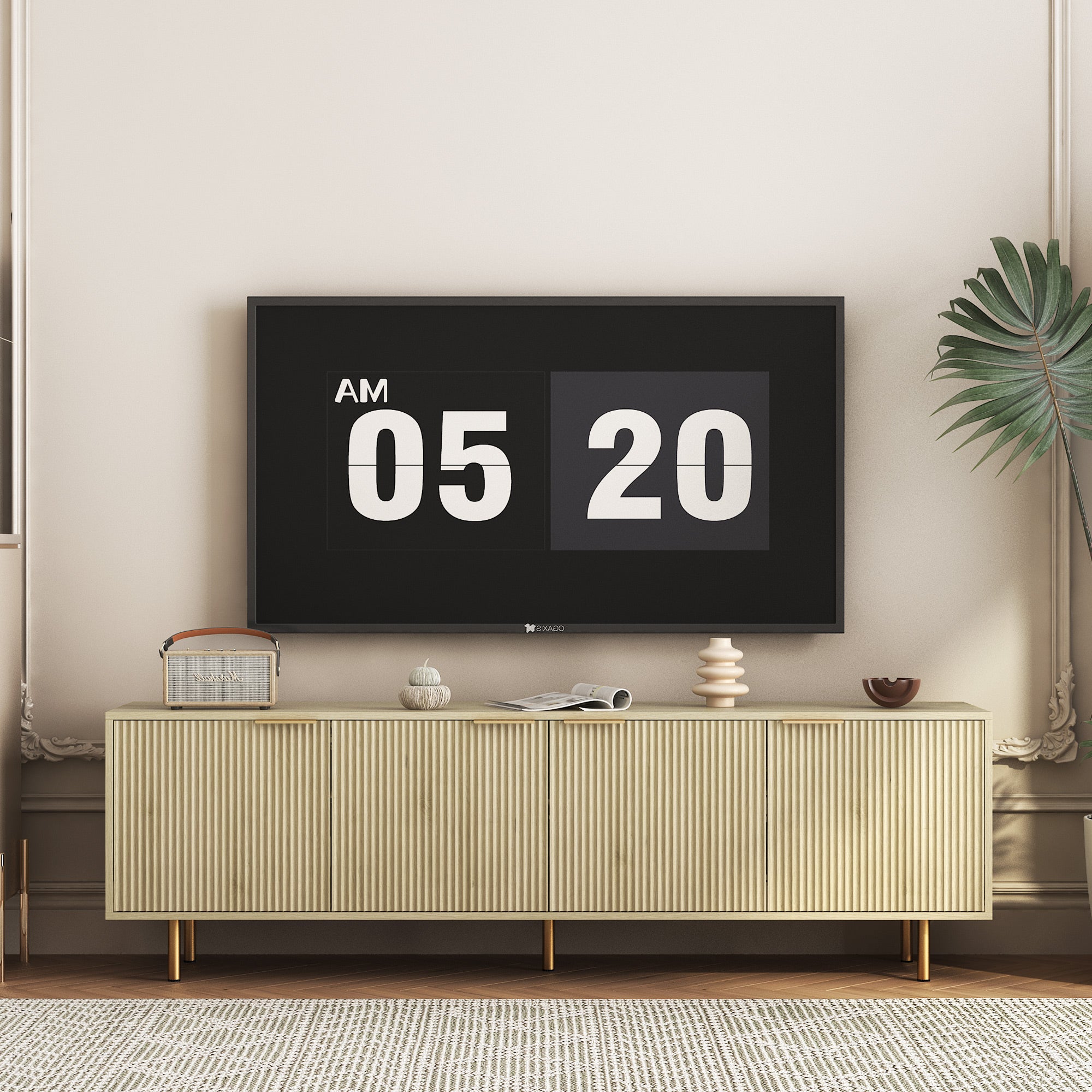 Vegard Fluted TV Stand