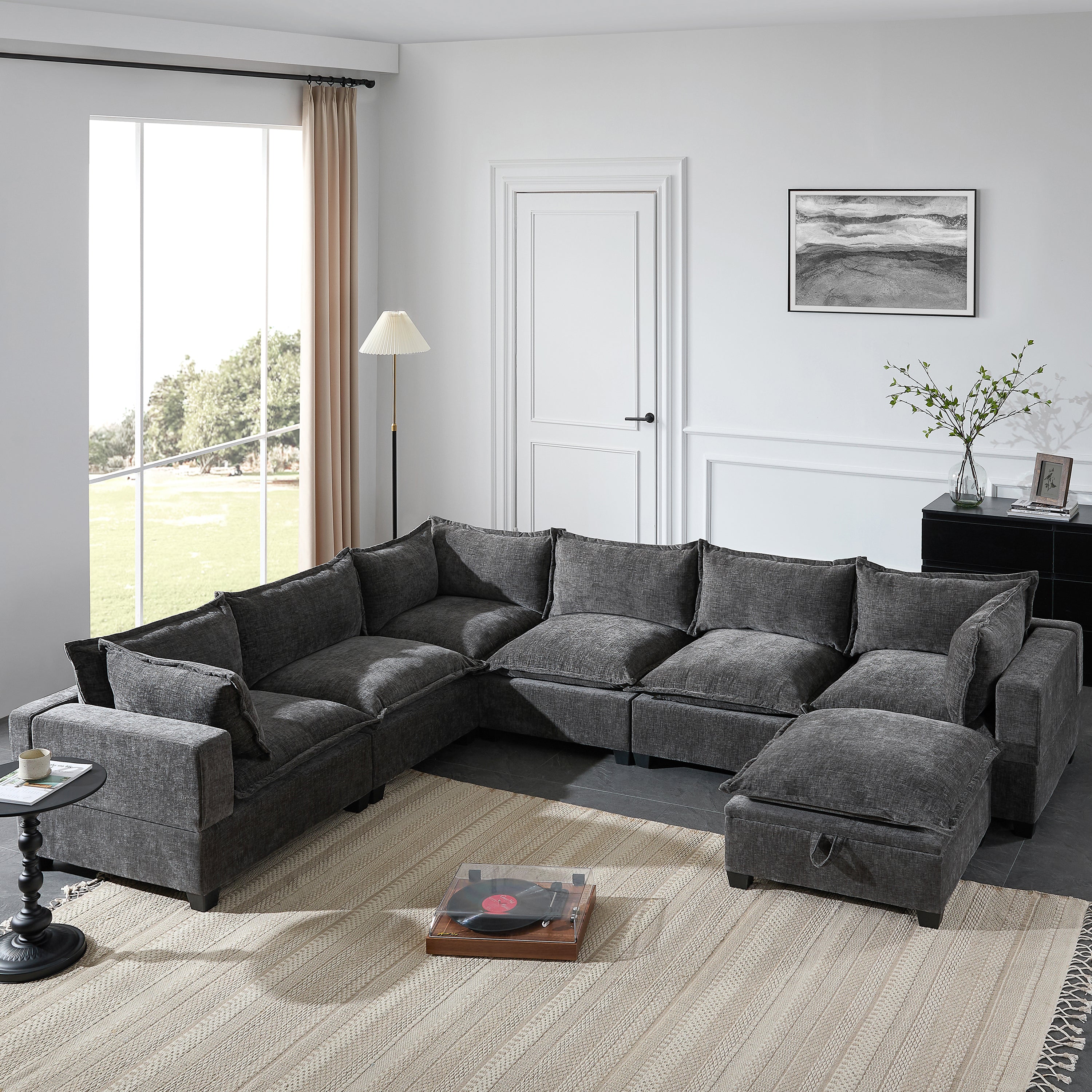 Fia 7-Piece Storage Sectional Sofa