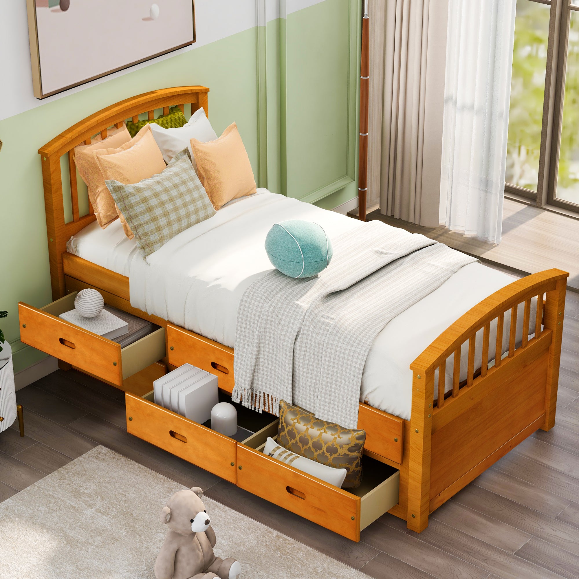 Frode Solid Wood Twin Platform Bed Frame