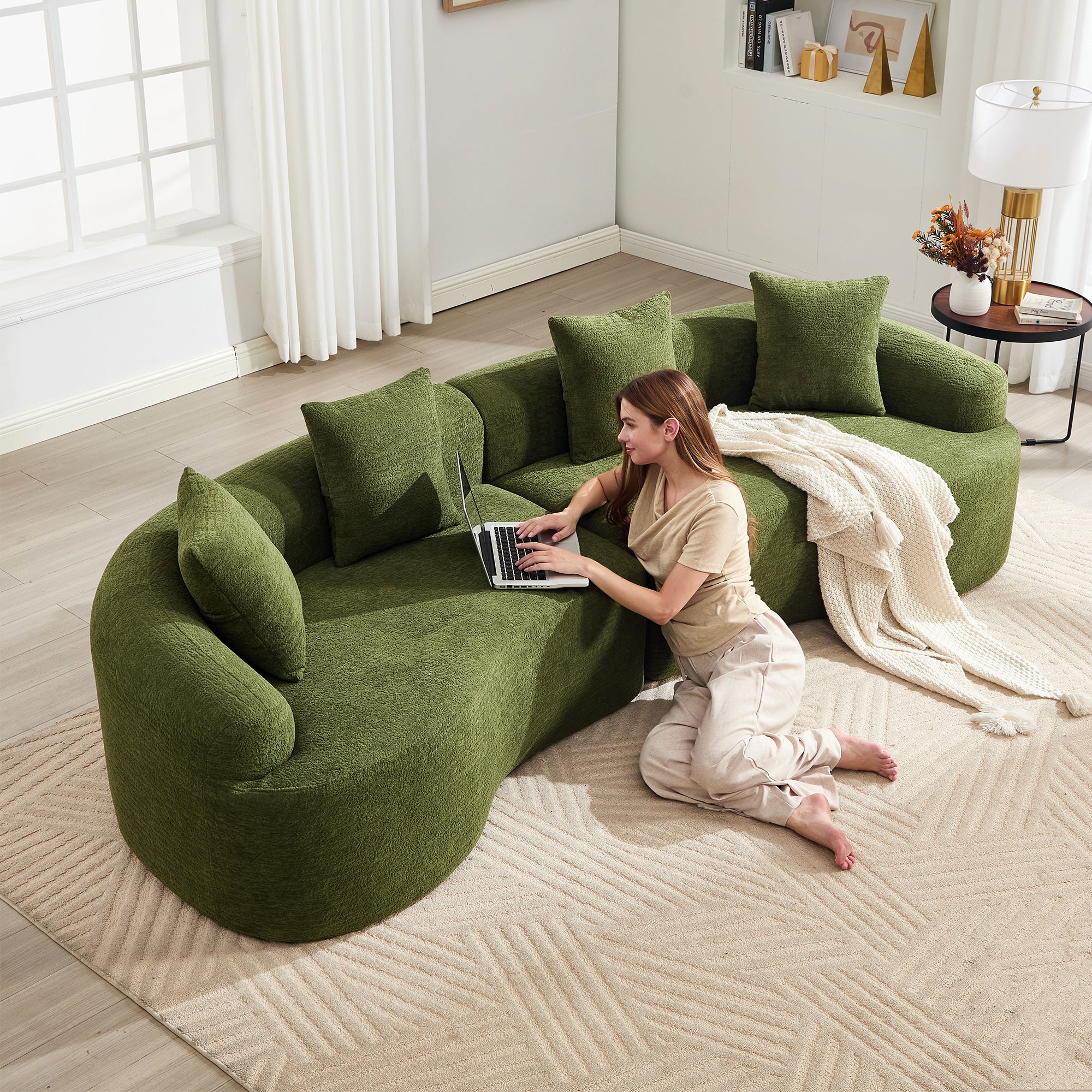 Valdis Curved 110" Sofa