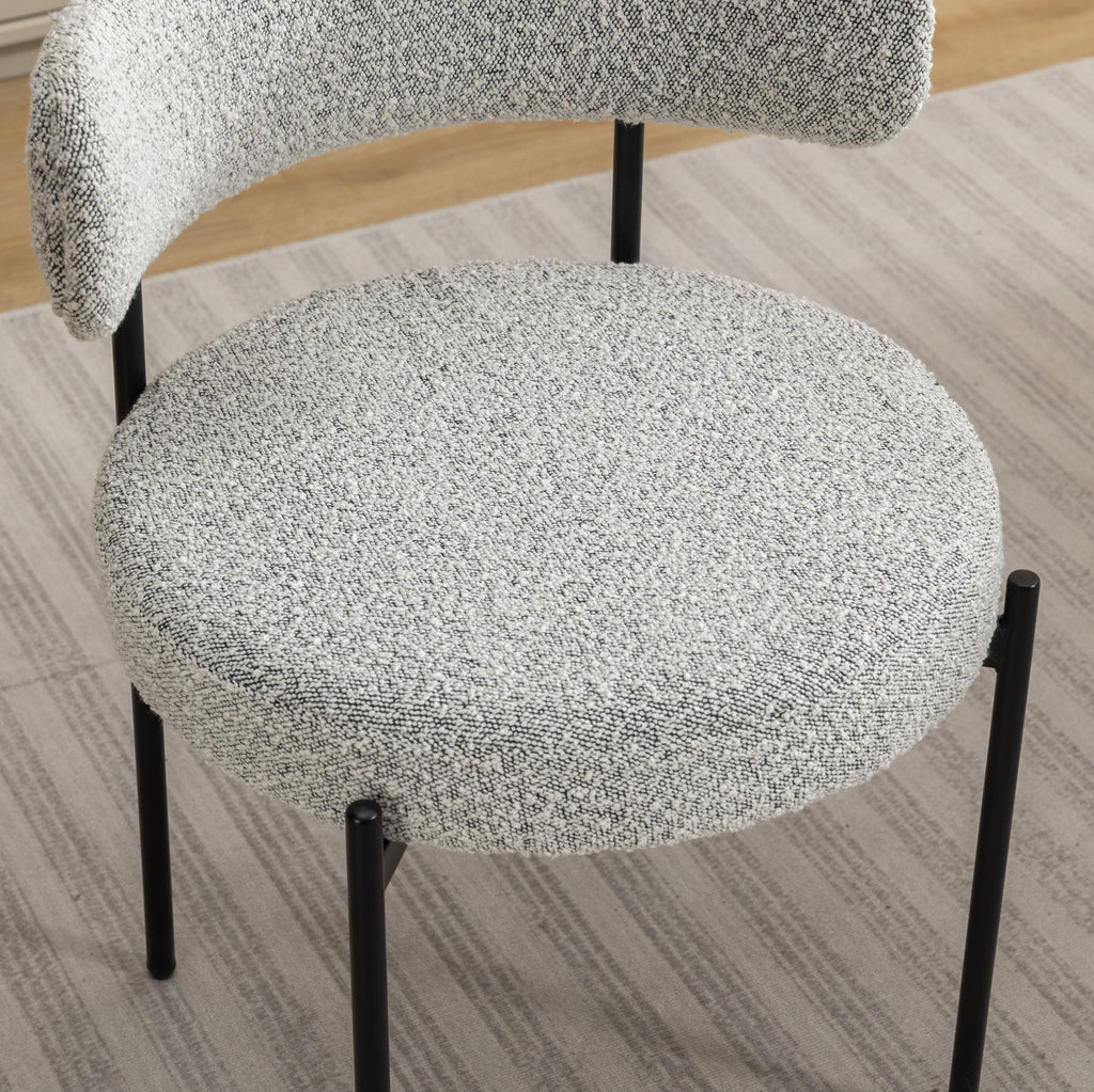 Hedda Round Boucle Accent Chair