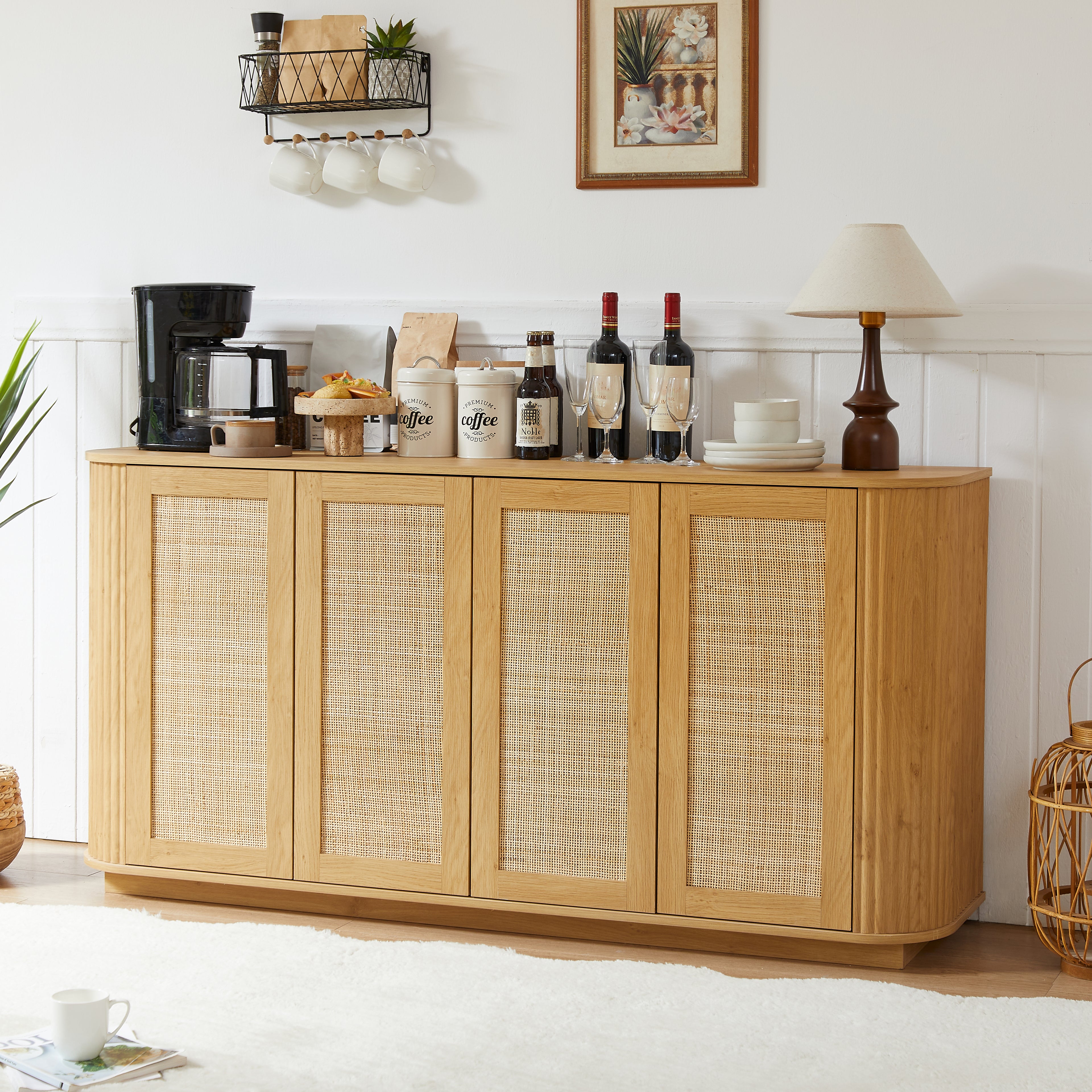 Leif Round Rattan Cabinet
