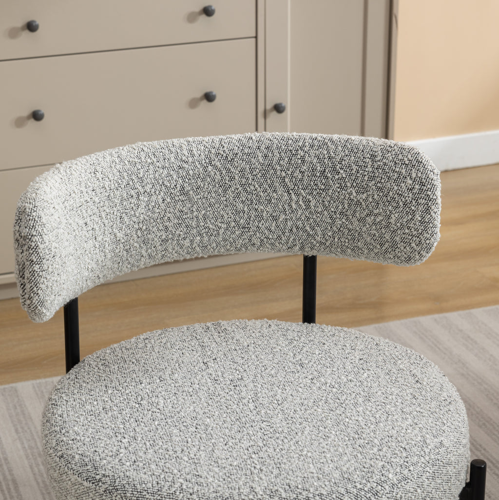Hedda Round Boucle Accent Chair