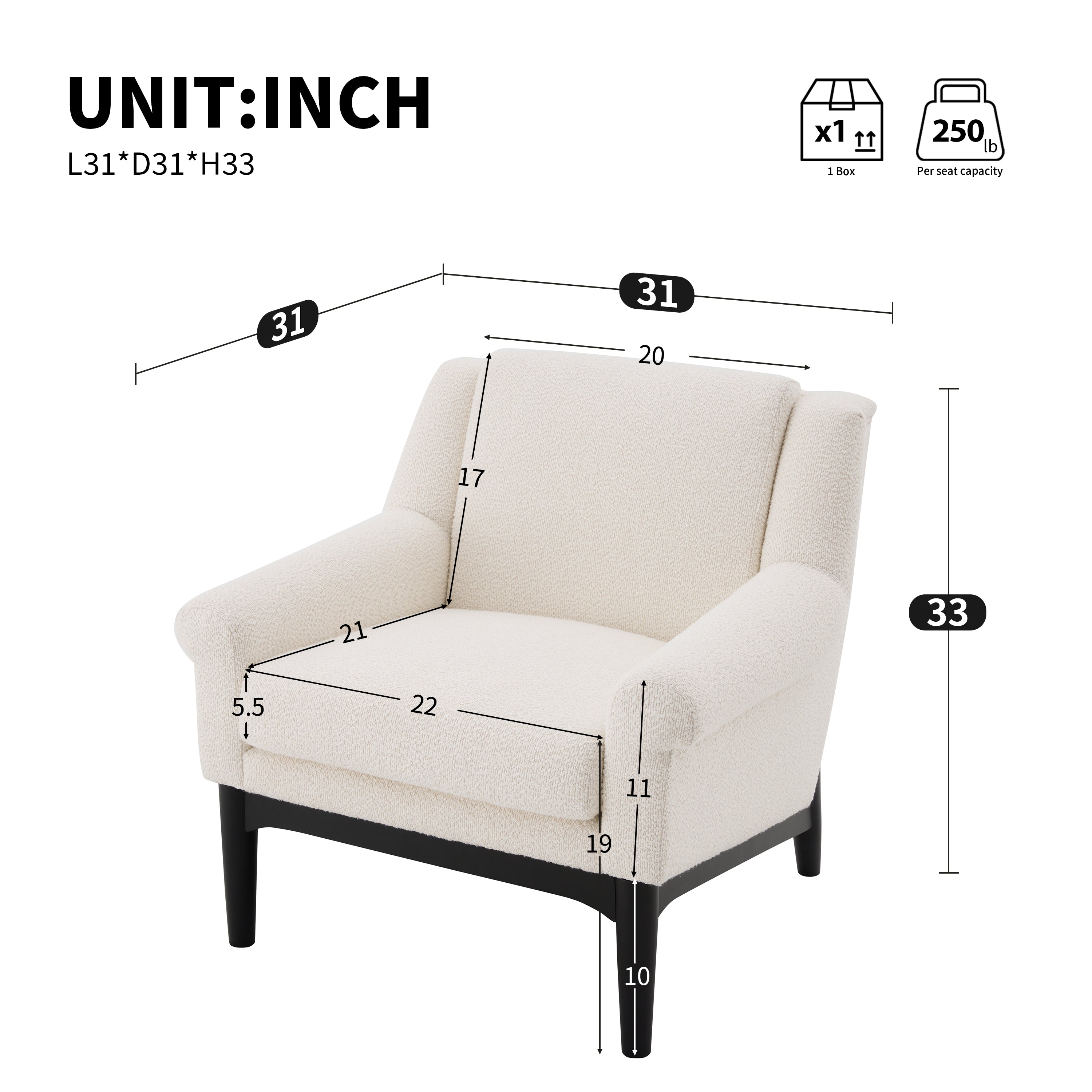 Eir Boucle Accent Chair