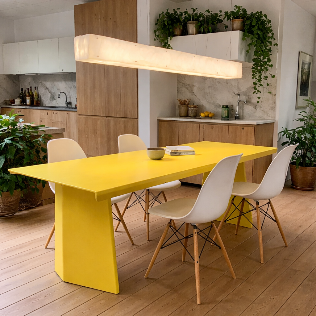 Elongated LED Pendant Light with Continuous Light Line