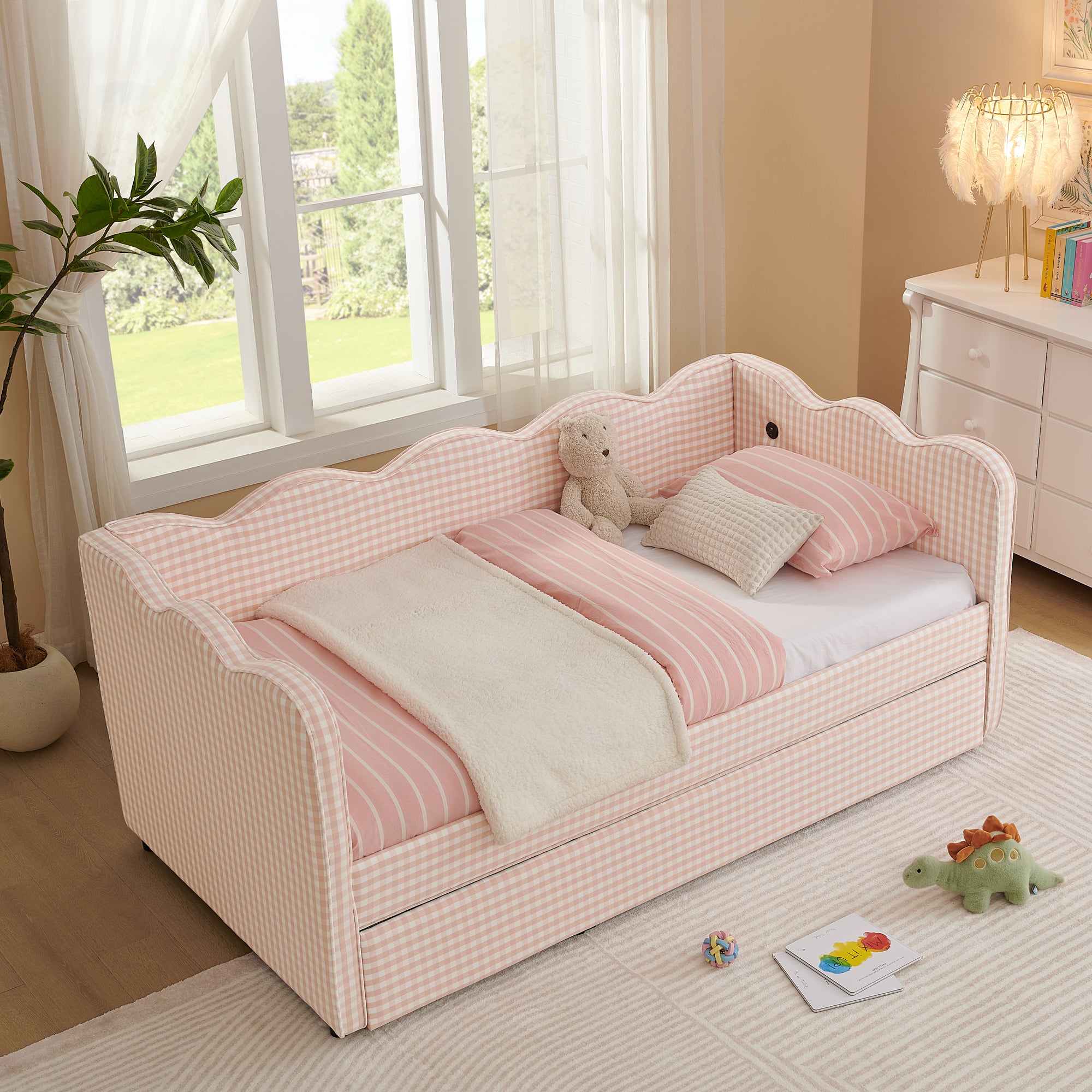 Hege Linen Twin Bed Frame