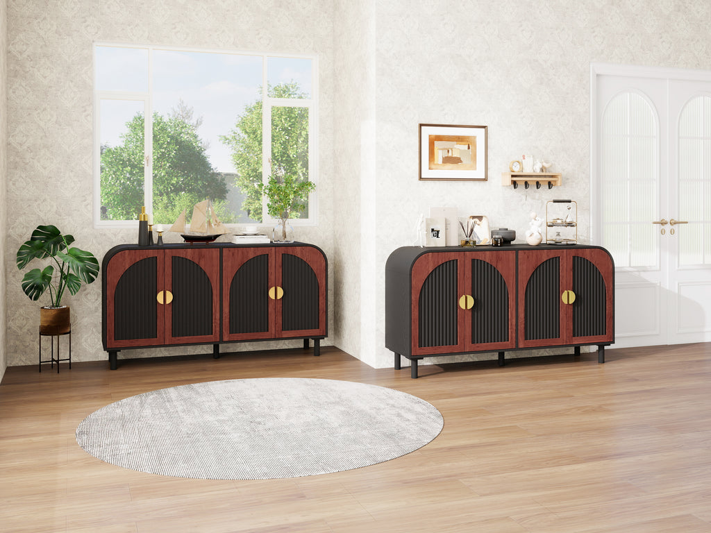 Disa Arched Solid Wood Cabinet