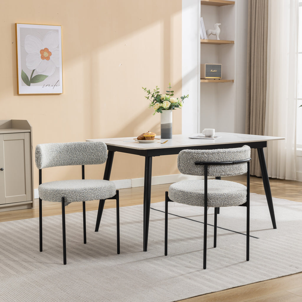 Hedda Round Boucle Accent Chair