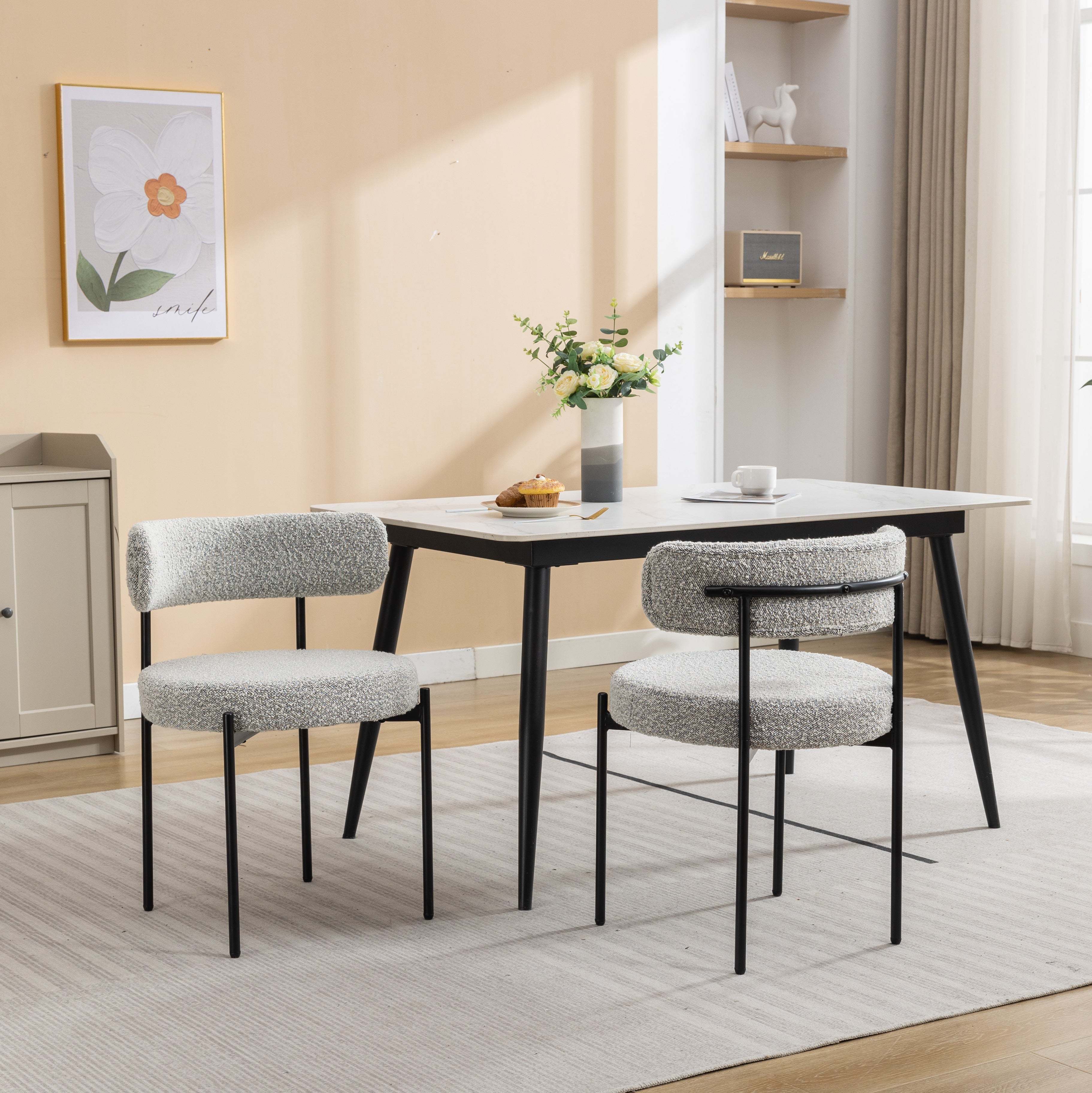 Hedda Round Boucle Accent Chair