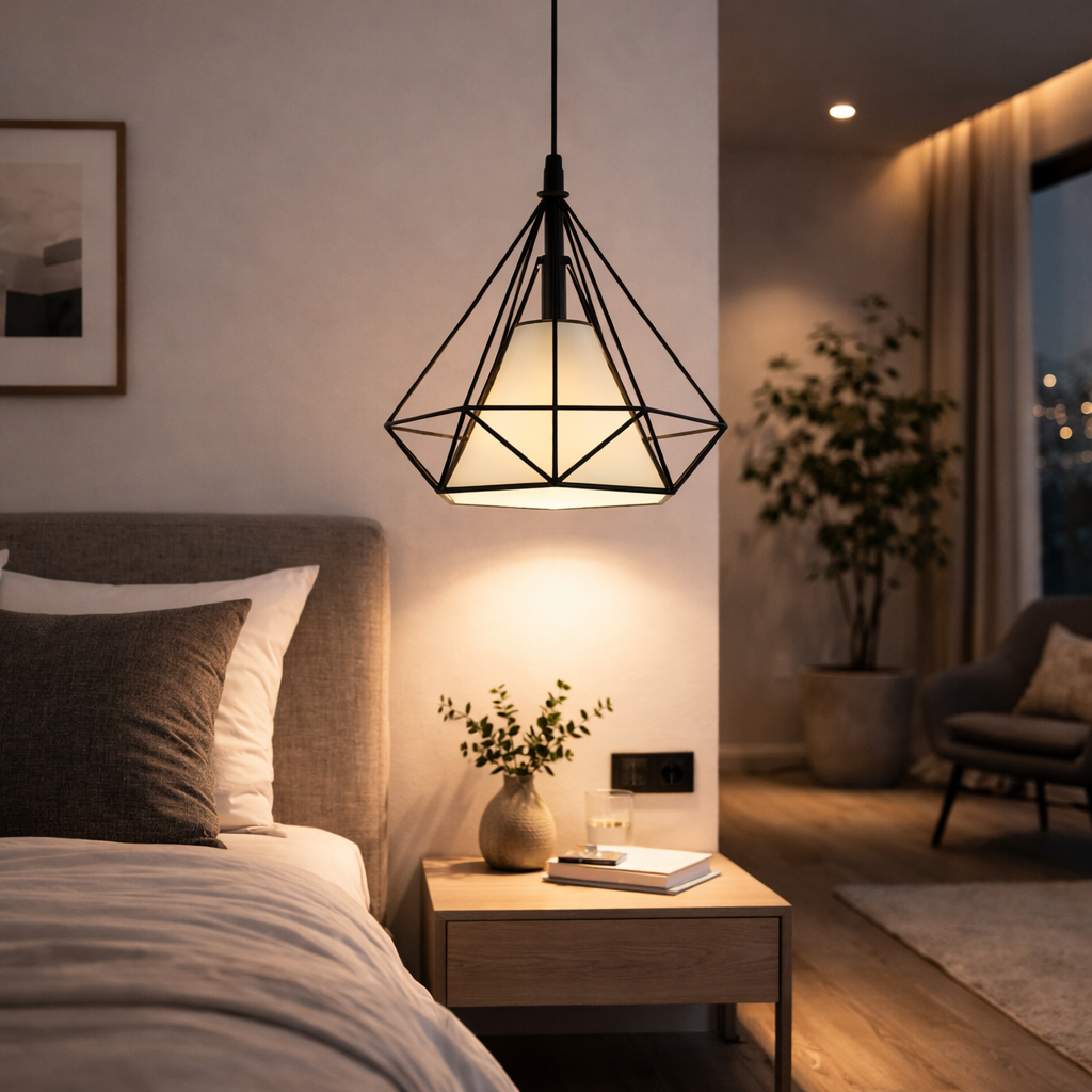 Suspension avec Cadre en Fer et Connexion E27