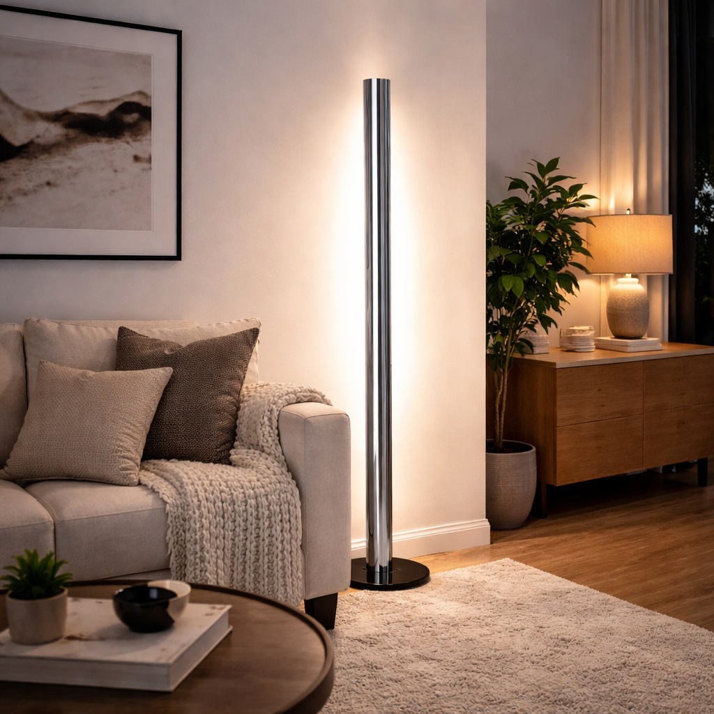 Minimalist LED floor lamp for interior
