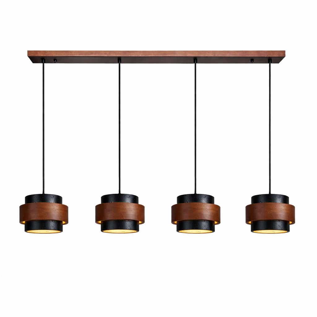 Suspension en travertin design japandi