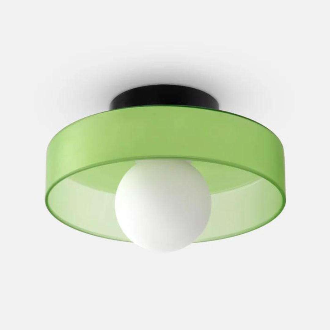 SkyLumi | Rund glasloftlampe med elegant funktionalitet