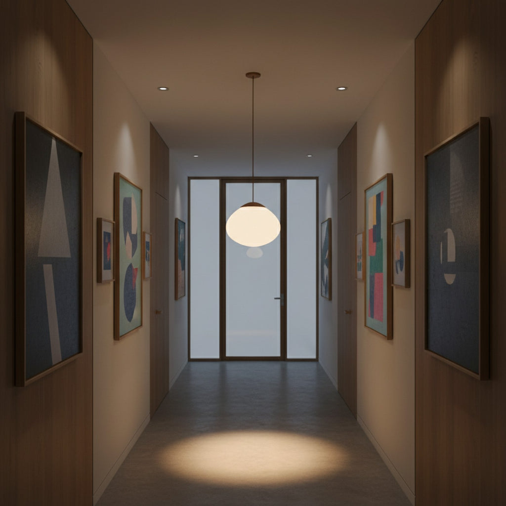Lunora Dome Pendant Lamp - Hallway Setting