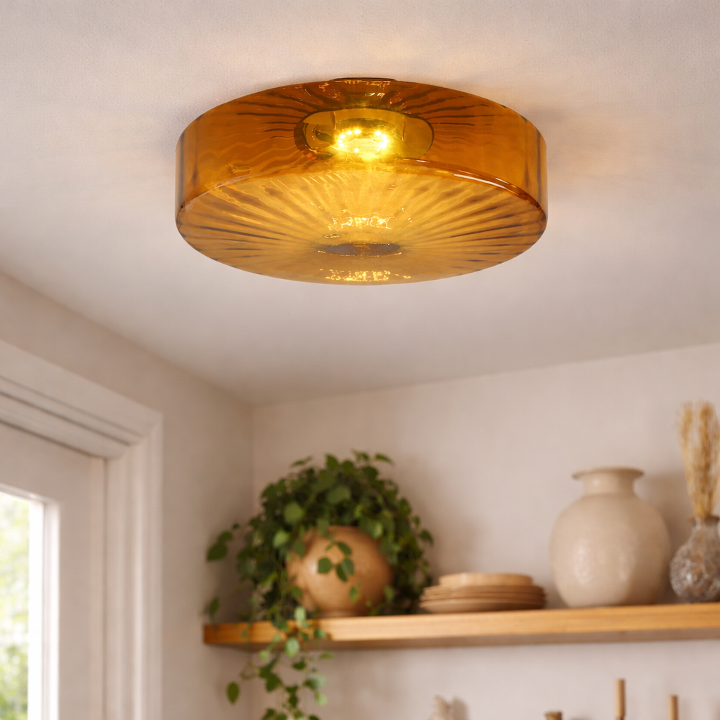 Plafonnier en verre au design moderne