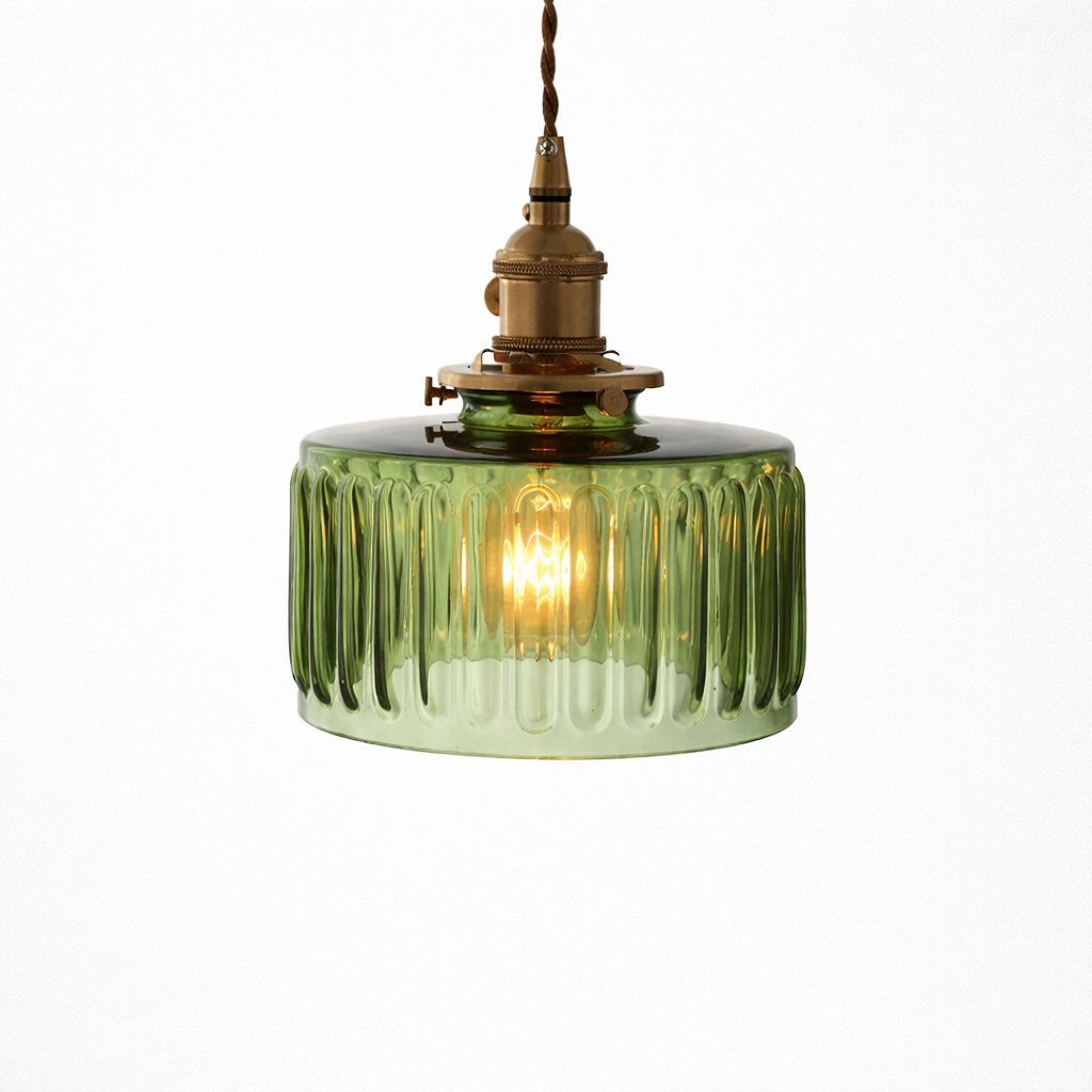 Retro Pendelbelysning med Messing og Glas