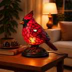 Rødhals Fugledekoration med Lys