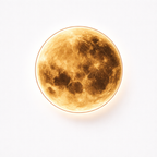 Wandleuchte mit Vollmond-Relief