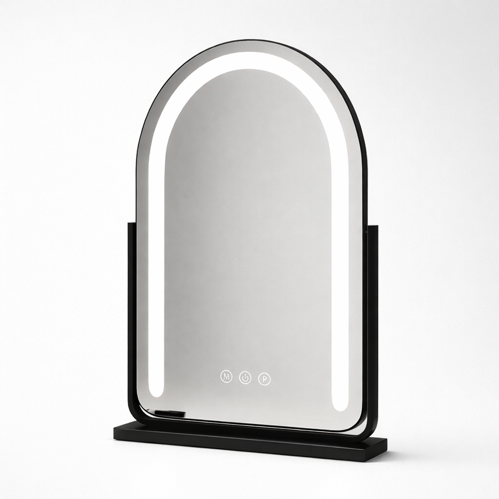 Dimmable Arc-Shaped LED Bathroom Mirror