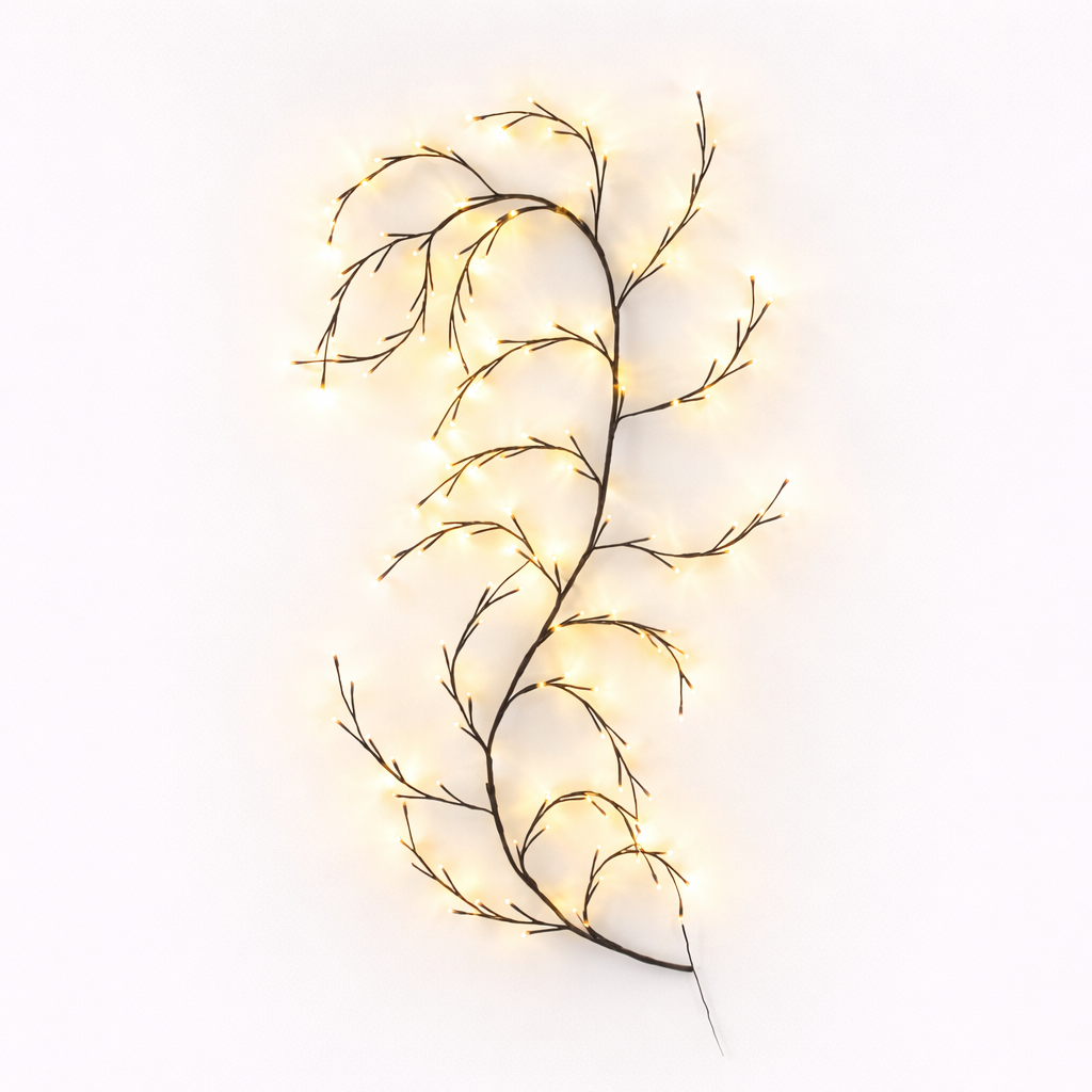 Illuminated birch tree decoration