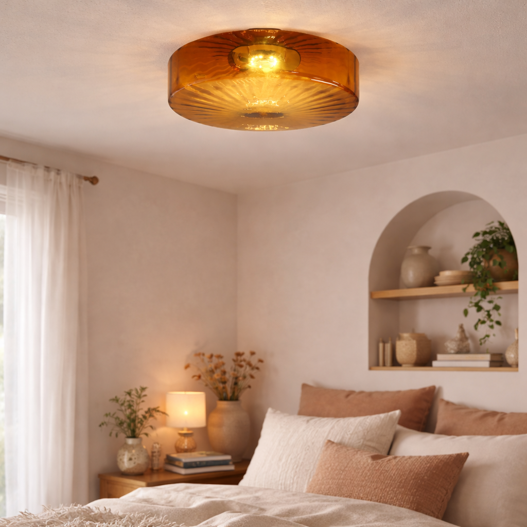 Plafonnier en verre au design moderne