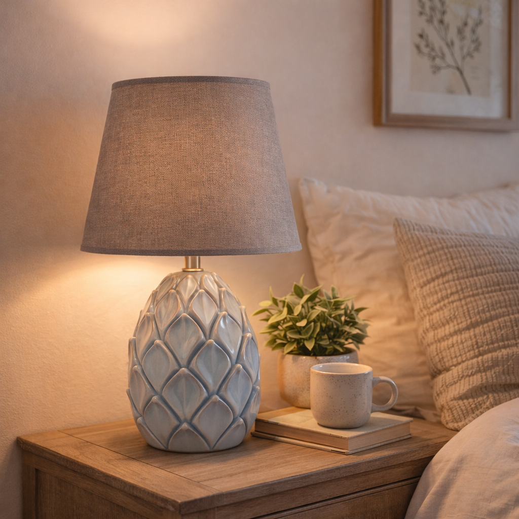 Gray-silver artichoke table lamp 30 cm