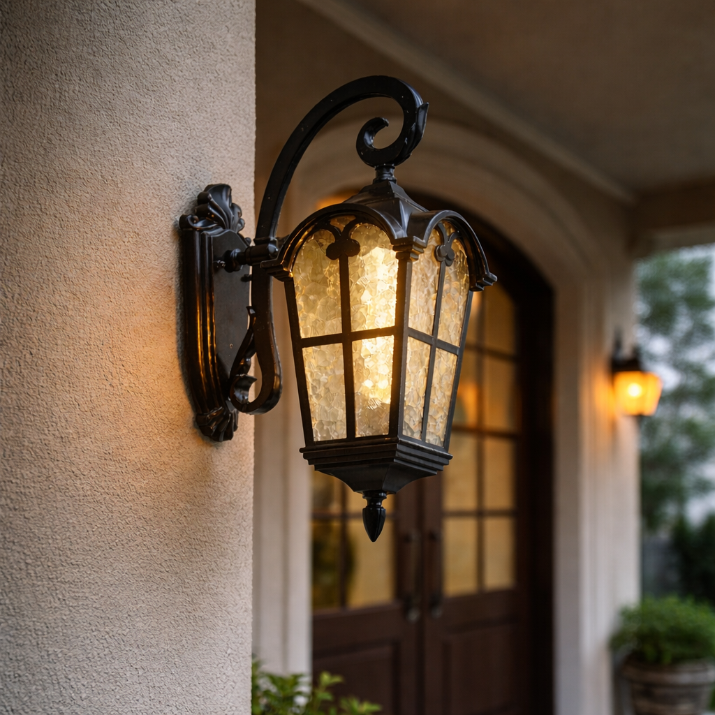 Romersk Stil Solcelle Vægbelysning til Udendørsbrug