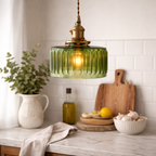 Retro Pendelbelysning med Messing og Glas