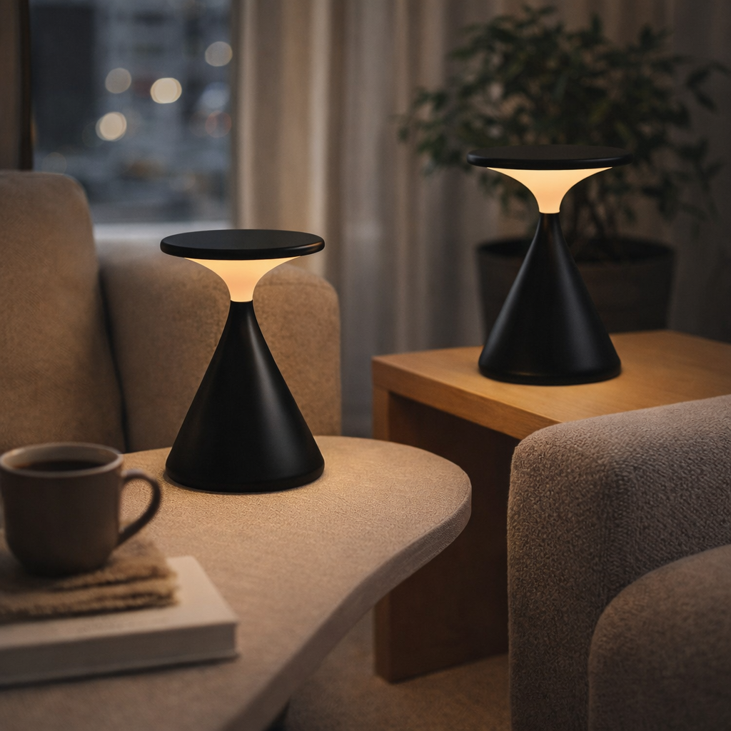 Timeglasformet Trådløs Bordlampe