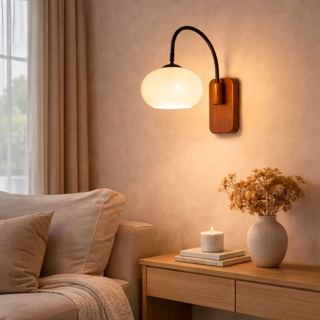 Bauhaus Draaibare Wandlamp – Khaki