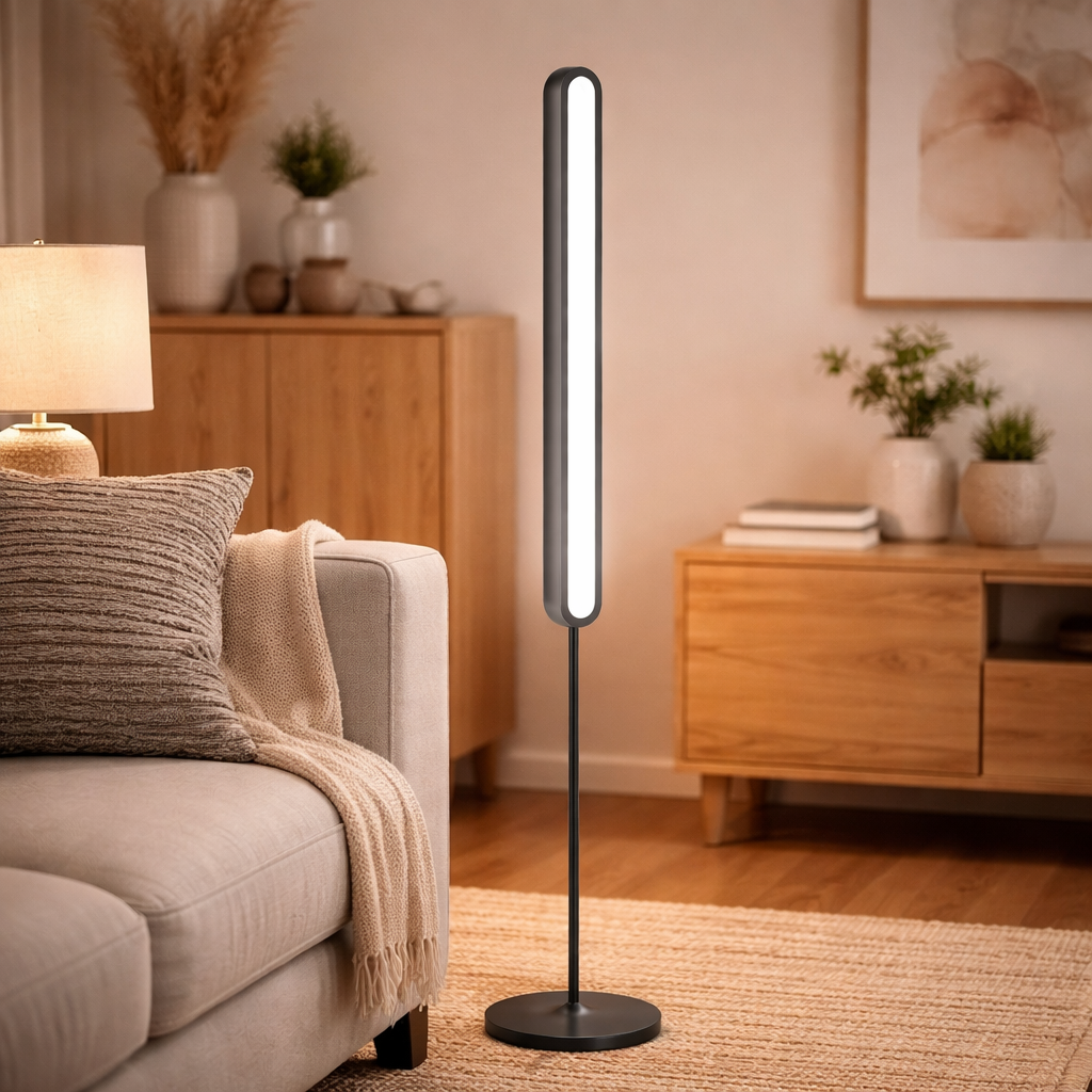 Staande LED Lamp Met Instelbare Lichtsterkte En Verticale Vorm