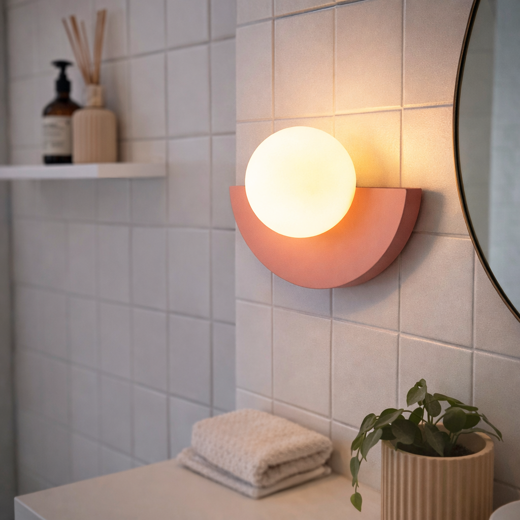 Halfronde Wandarmatuur in Noordse Vormgeving